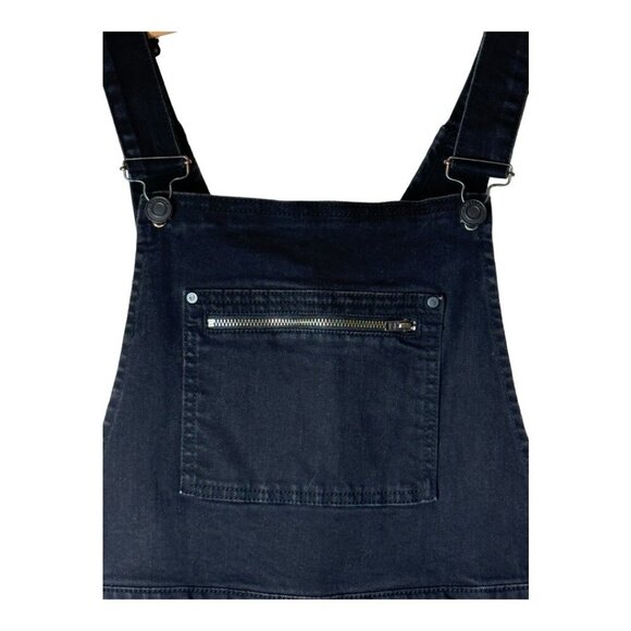 Whistles Overalls Women 27 Black Cotton Leni Dungaree Straight Leg Crop Jumpsuit - Picture 6 of 11